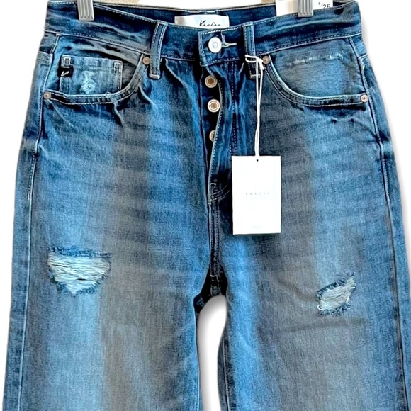 KanCan 90s High Rise Flare Leg Jeans Distressed Wide Leg Size 31 Only - Picture 8 of 10